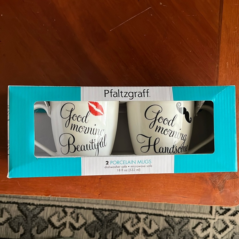 NWT Couple Good Morning Mugs